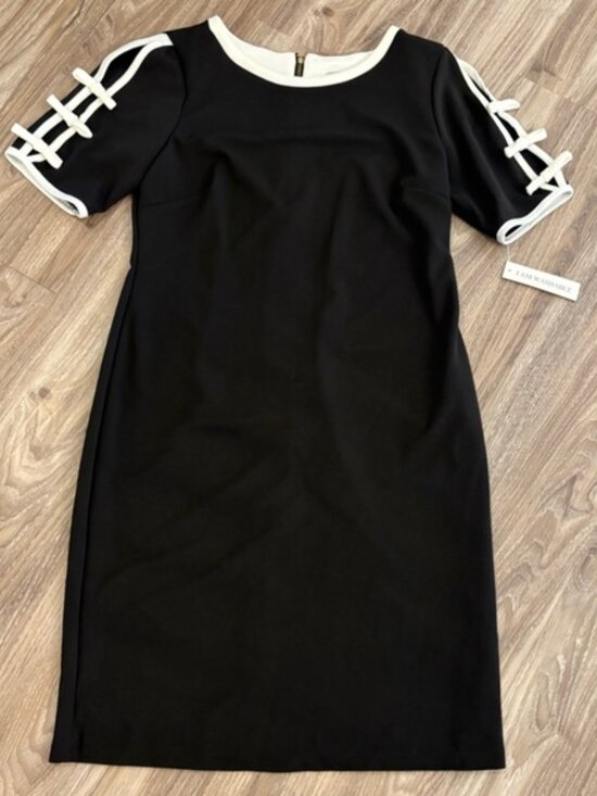 Shelby & Palmer Dresses & Skirts - Shelby‎ & Palmer Black Dress with White Trim NWT